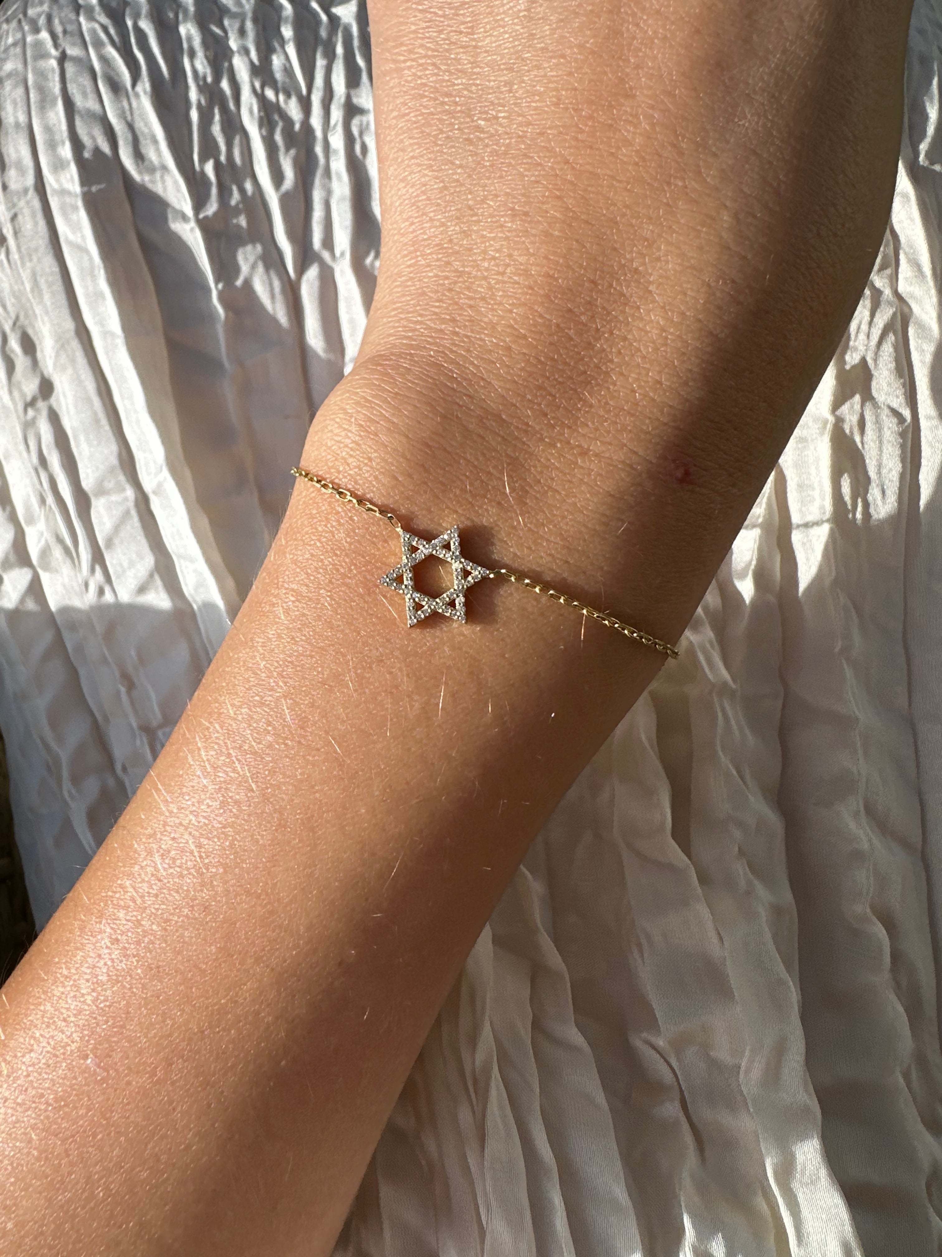 Dainty Star of David Bracelet