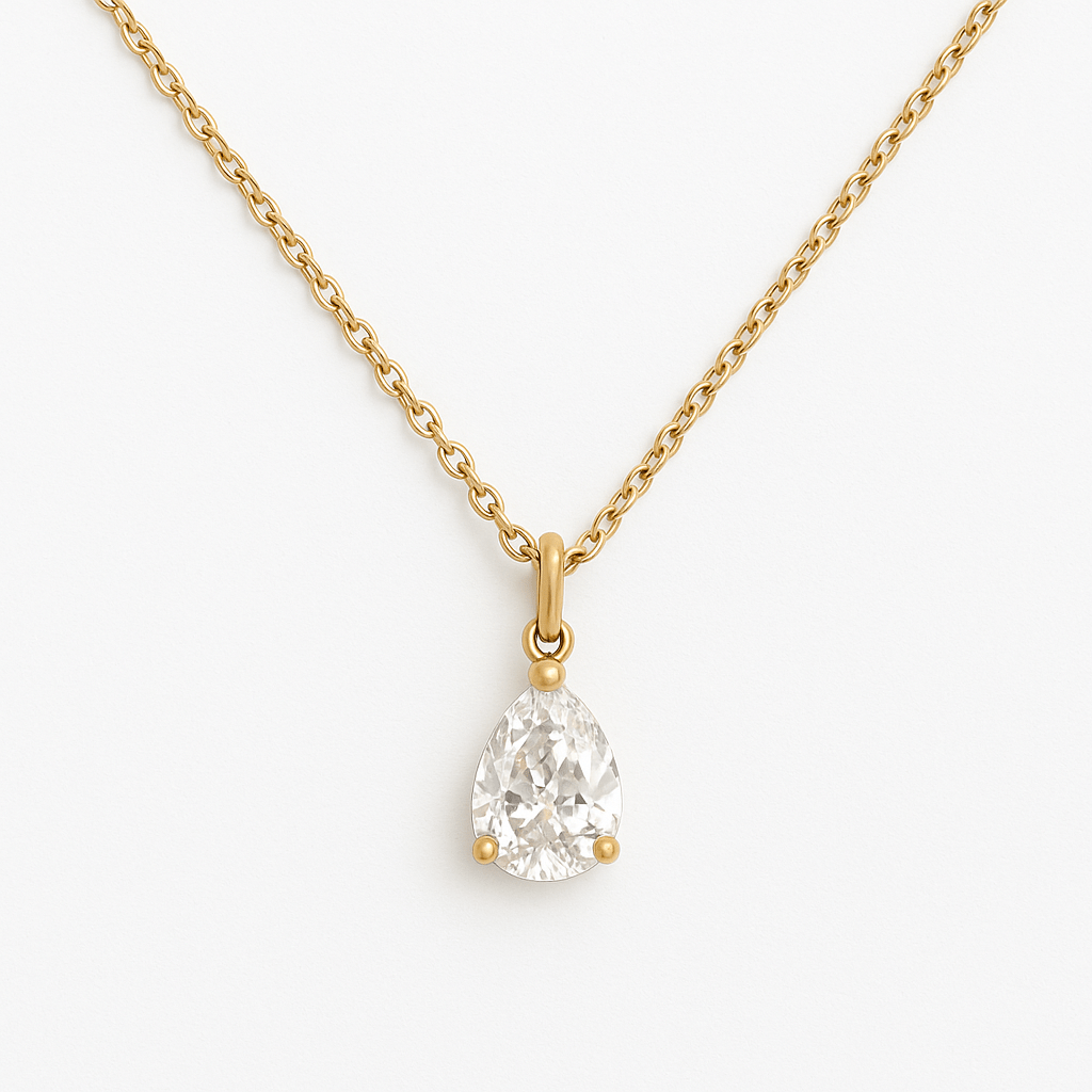 Mini Tear Drop Diamond Solitaire - NOA Jewels -