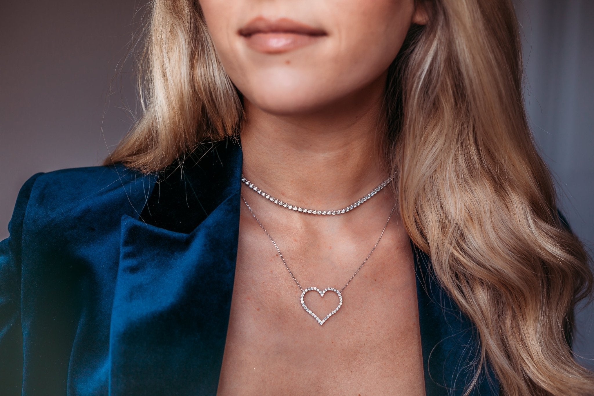Diamond Heart Necklace - NOA -