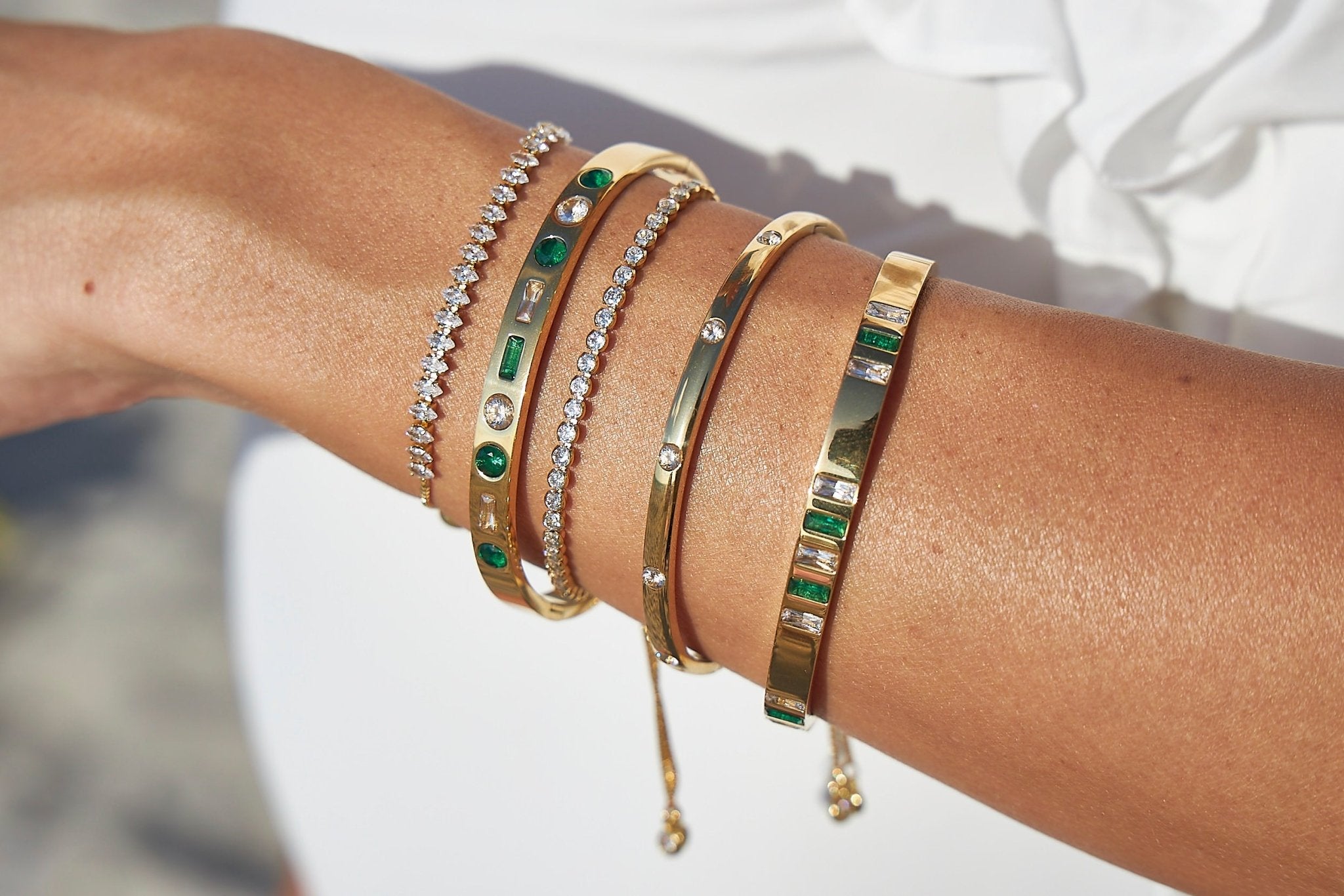 Esmeralda - Emerald Bangle - NOA - Bracelet