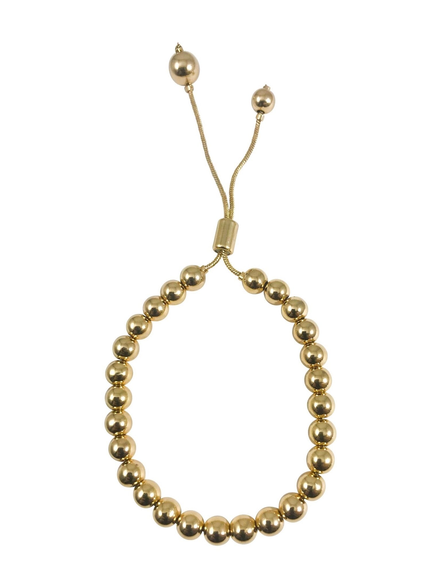 Gold Bead Tassle Bracelet