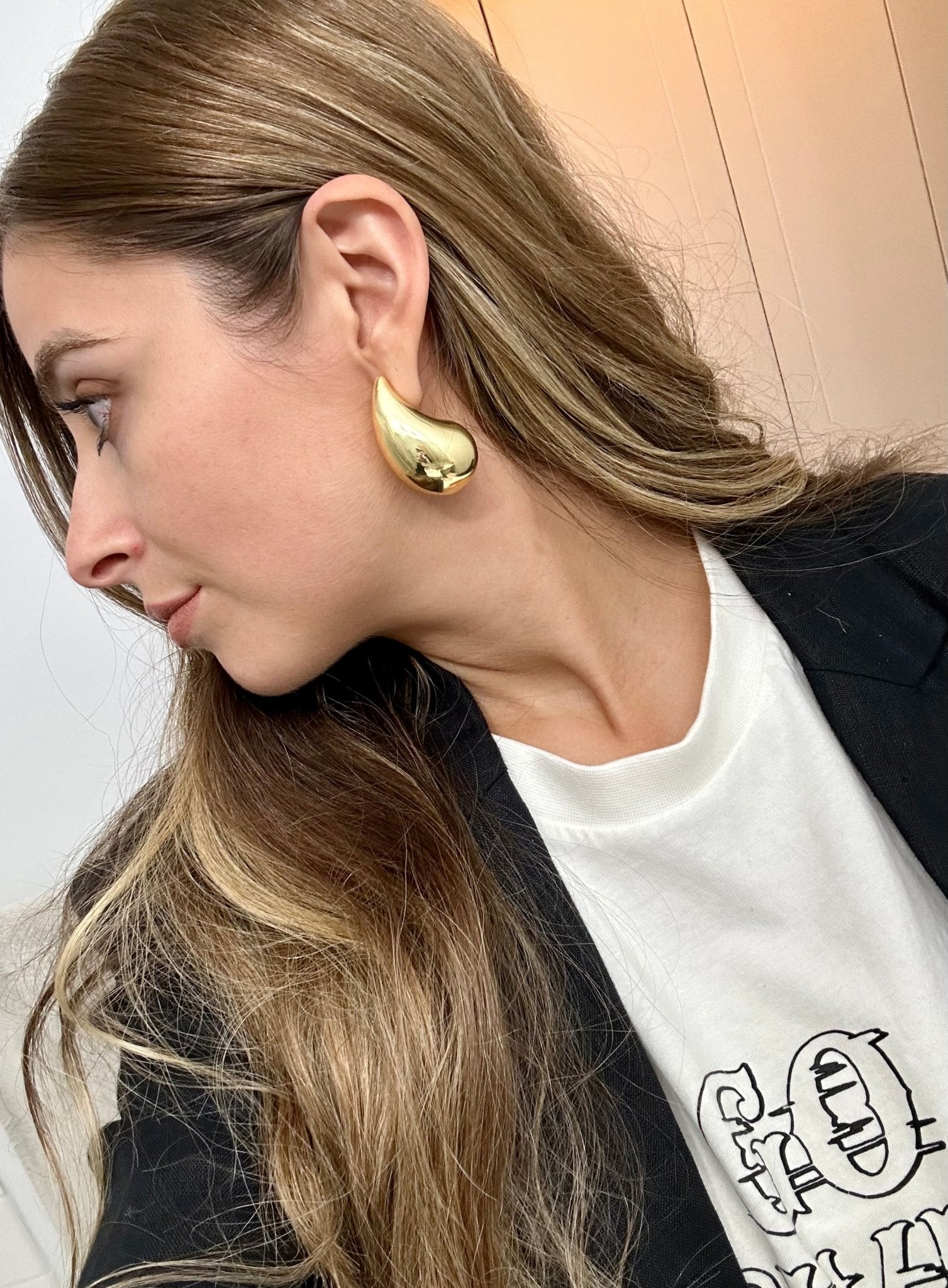 Gold Dome Earrings XL - NOA Jewels -