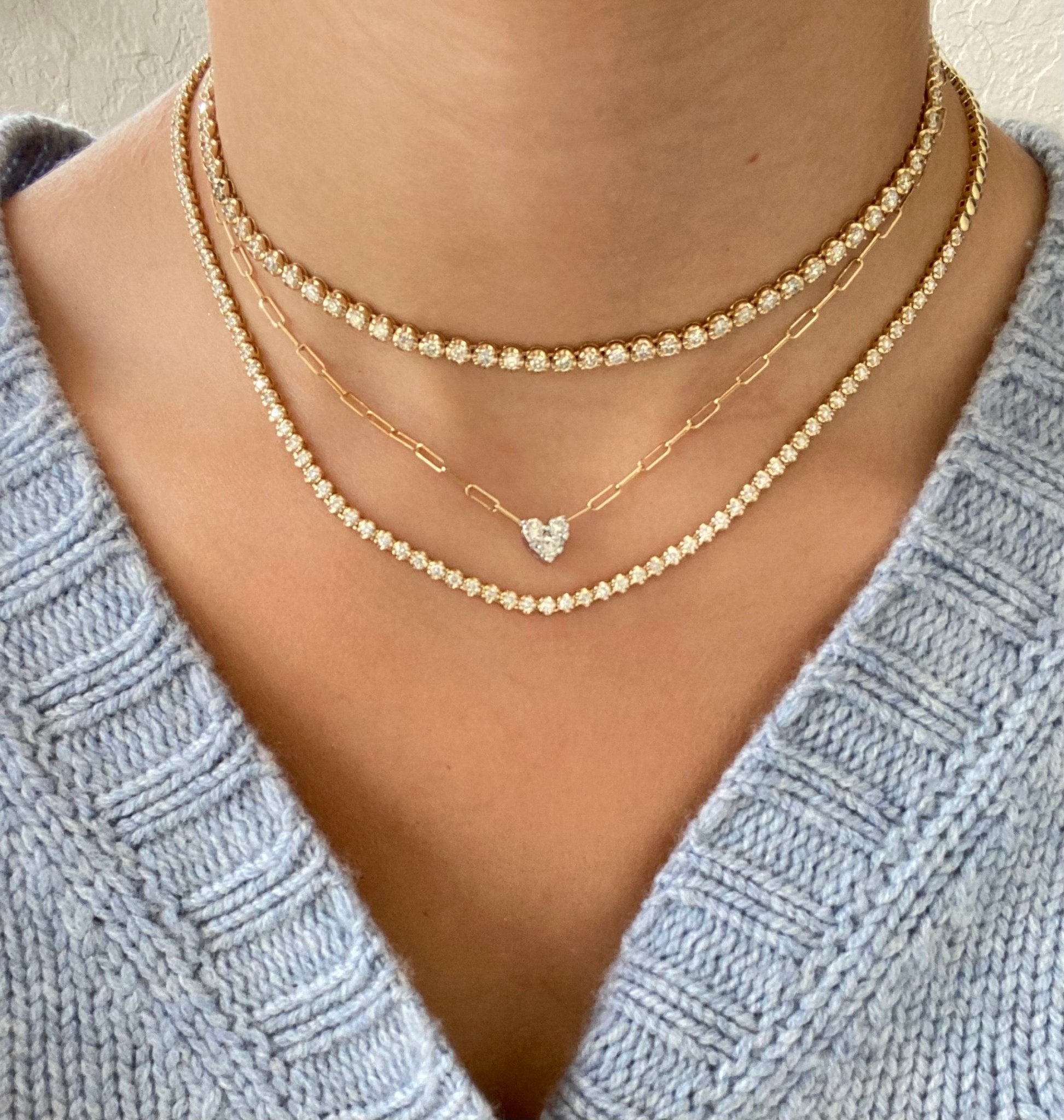 Heart Illusion - Paperclip Heart Necklace