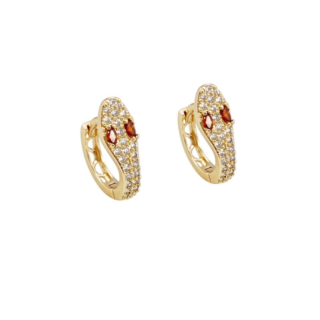 Snake Huggies - NOA - Earrings , huggies, hoops