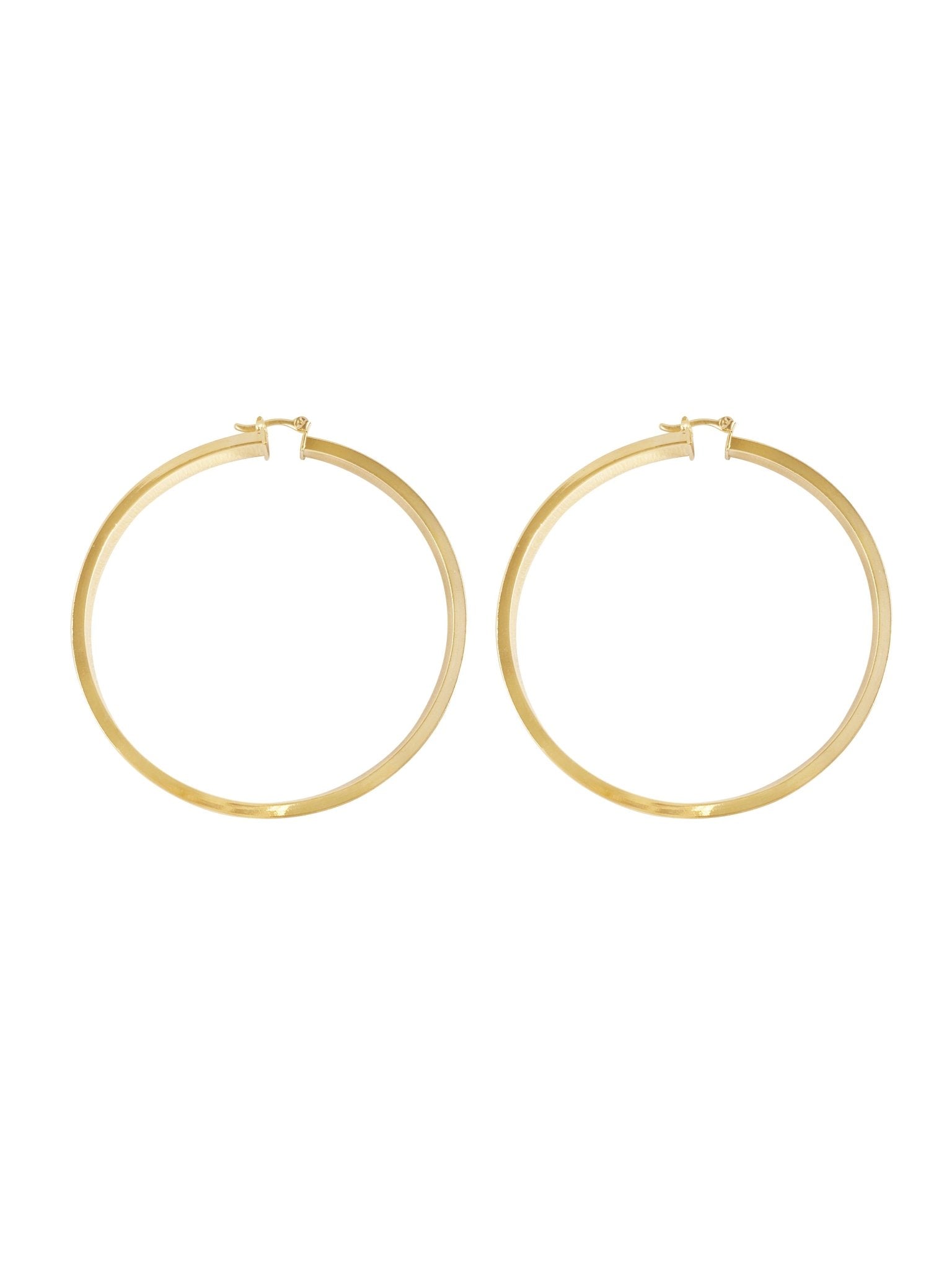 Square  Gold Hoops