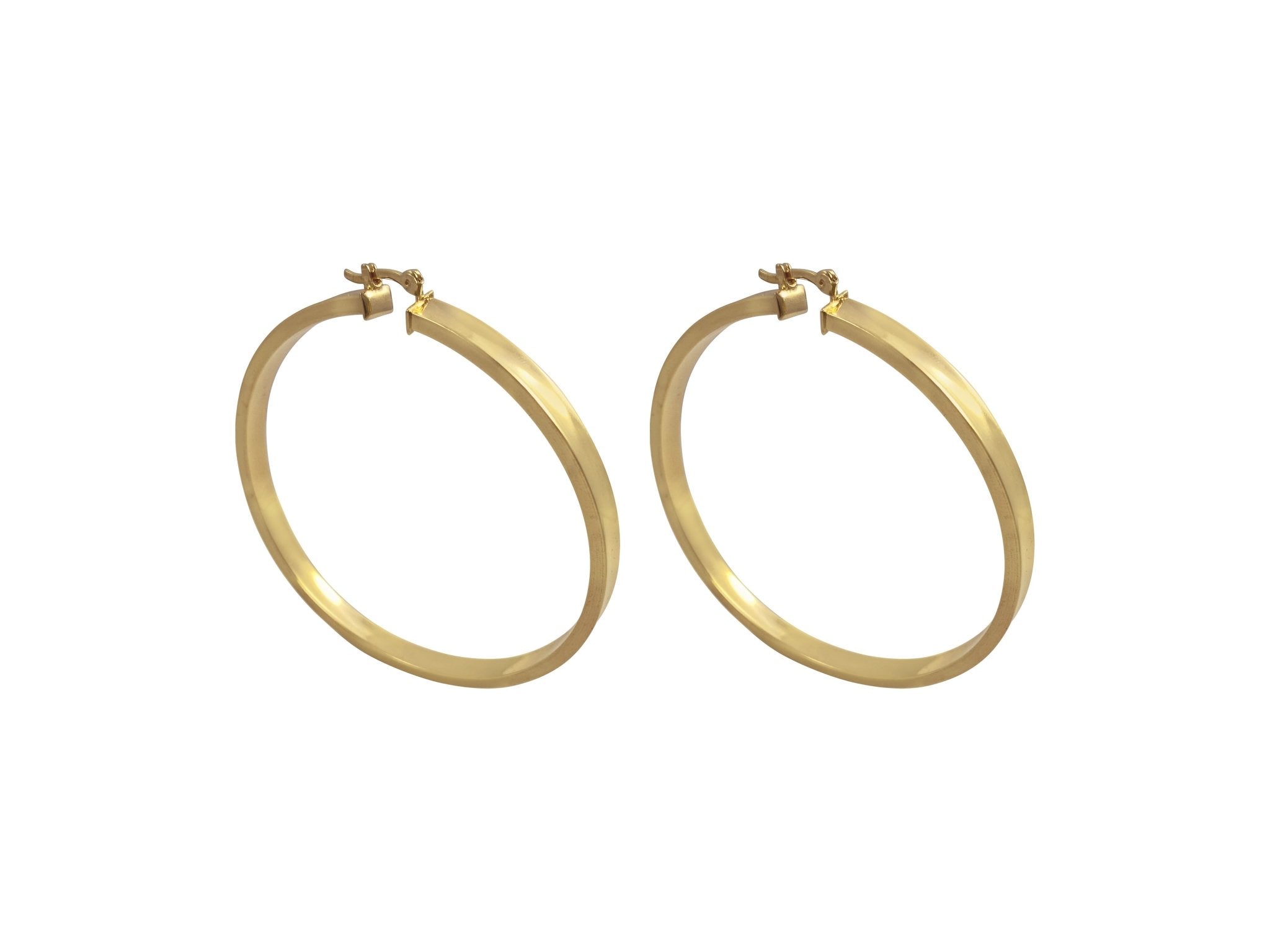 Square Gold Hoops - NOA Jewels - Earrings
