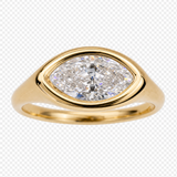 Bezel Marquise Ring
