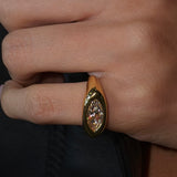 Bezel Marquise Ring