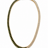 The Duchess Diamond & Emerald Tennis Necklace