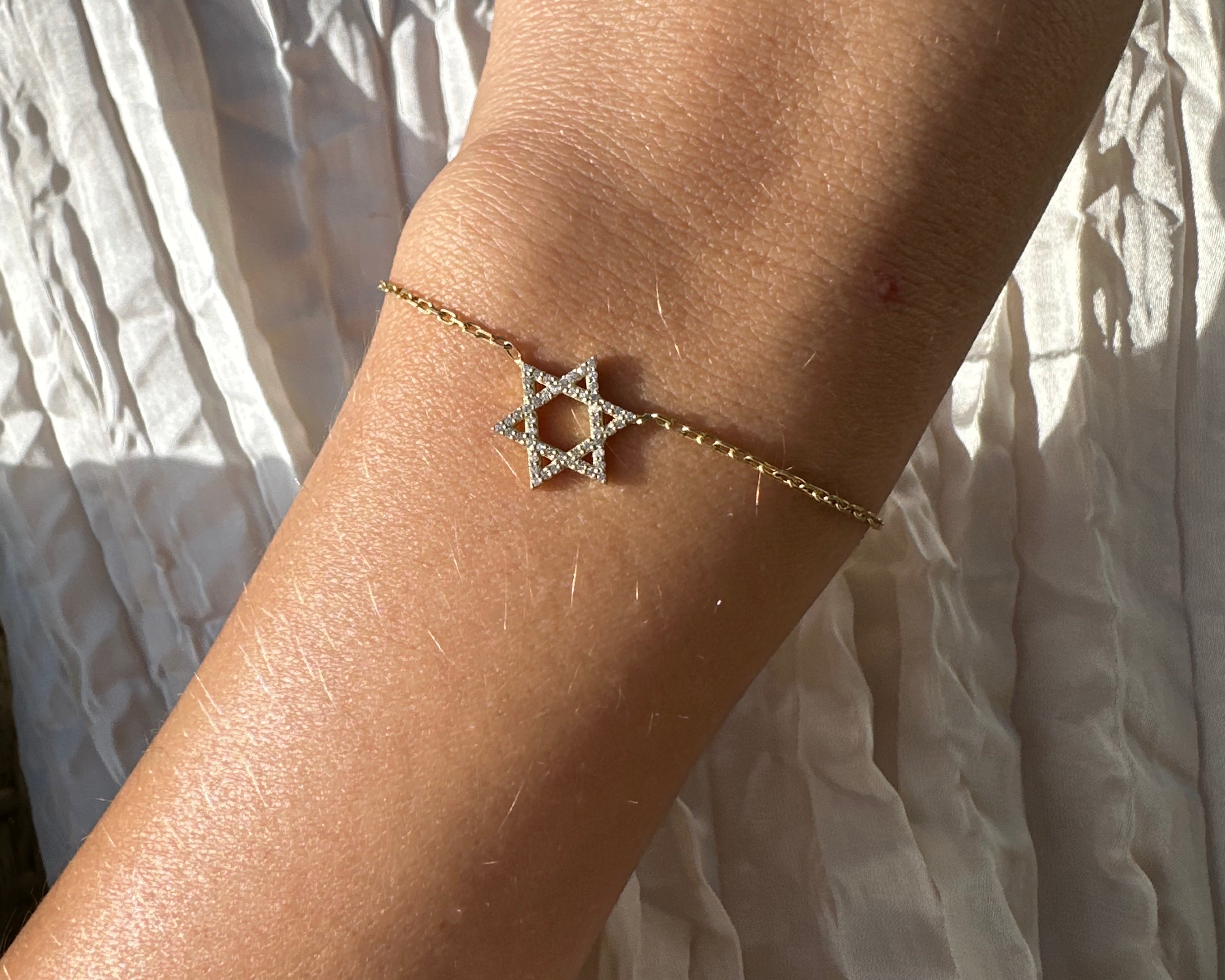 Dainty Star of David Bracelet