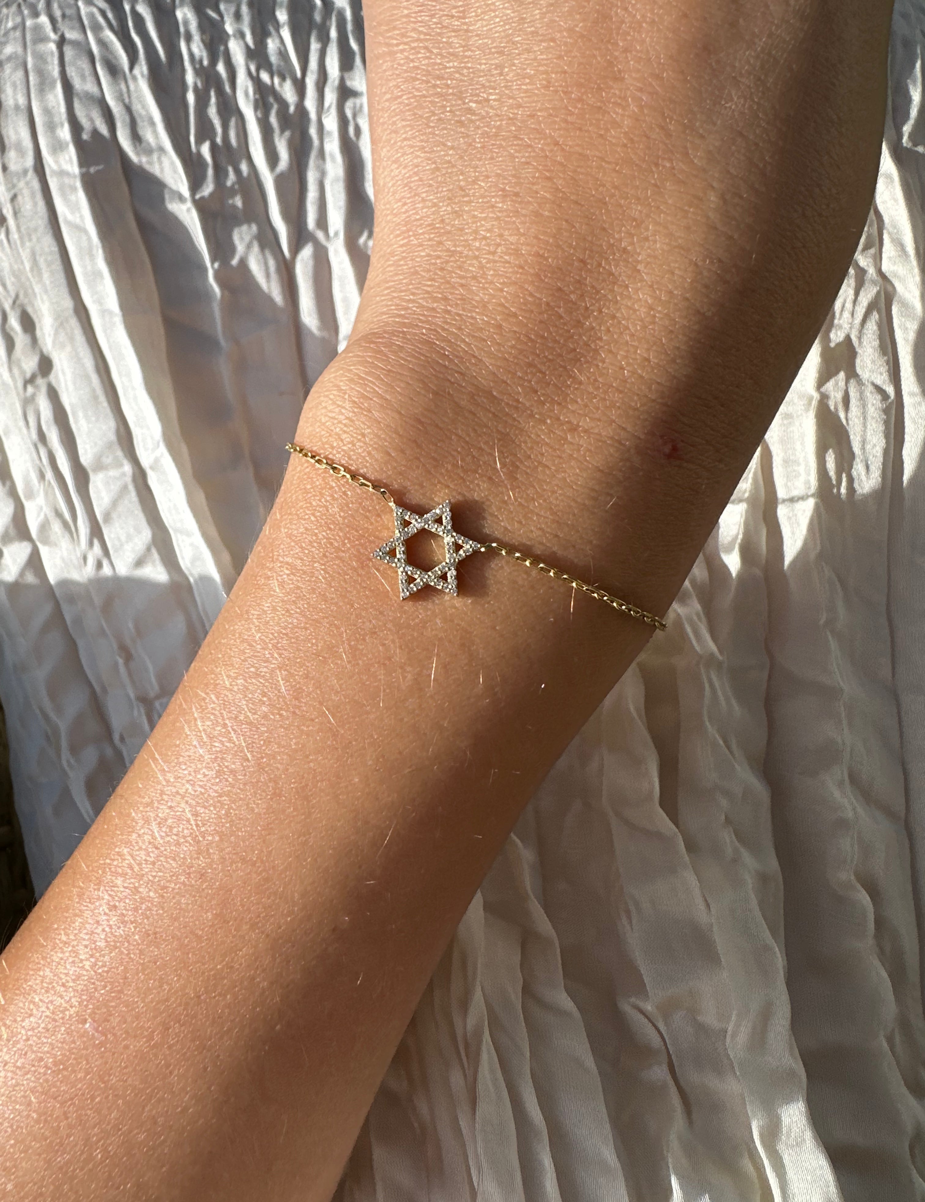Dainty Star of David Bracelet