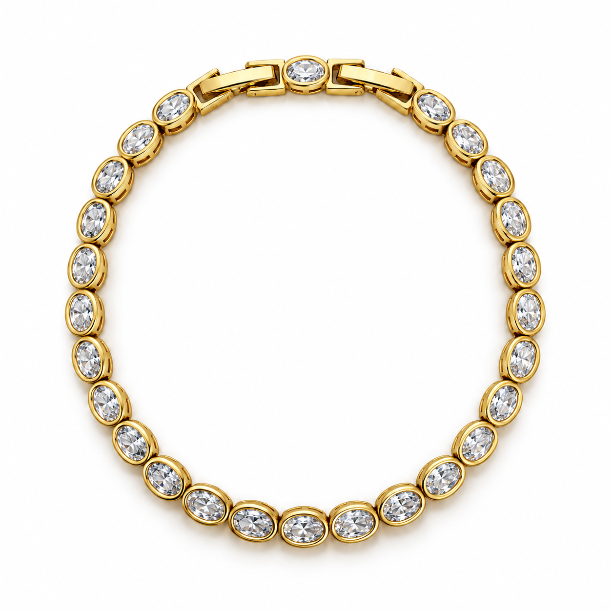 Oval Bezel Tennis Bracelet