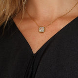 Bezel Diamond Pendant - NOA Jewels - 