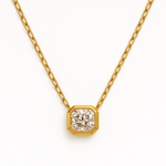 Bezel Diamond Pendant - NOA Jewels - 