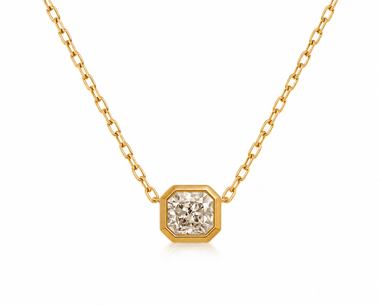 Bezel Diamond Pendant Preorder - NOA Jewels - 