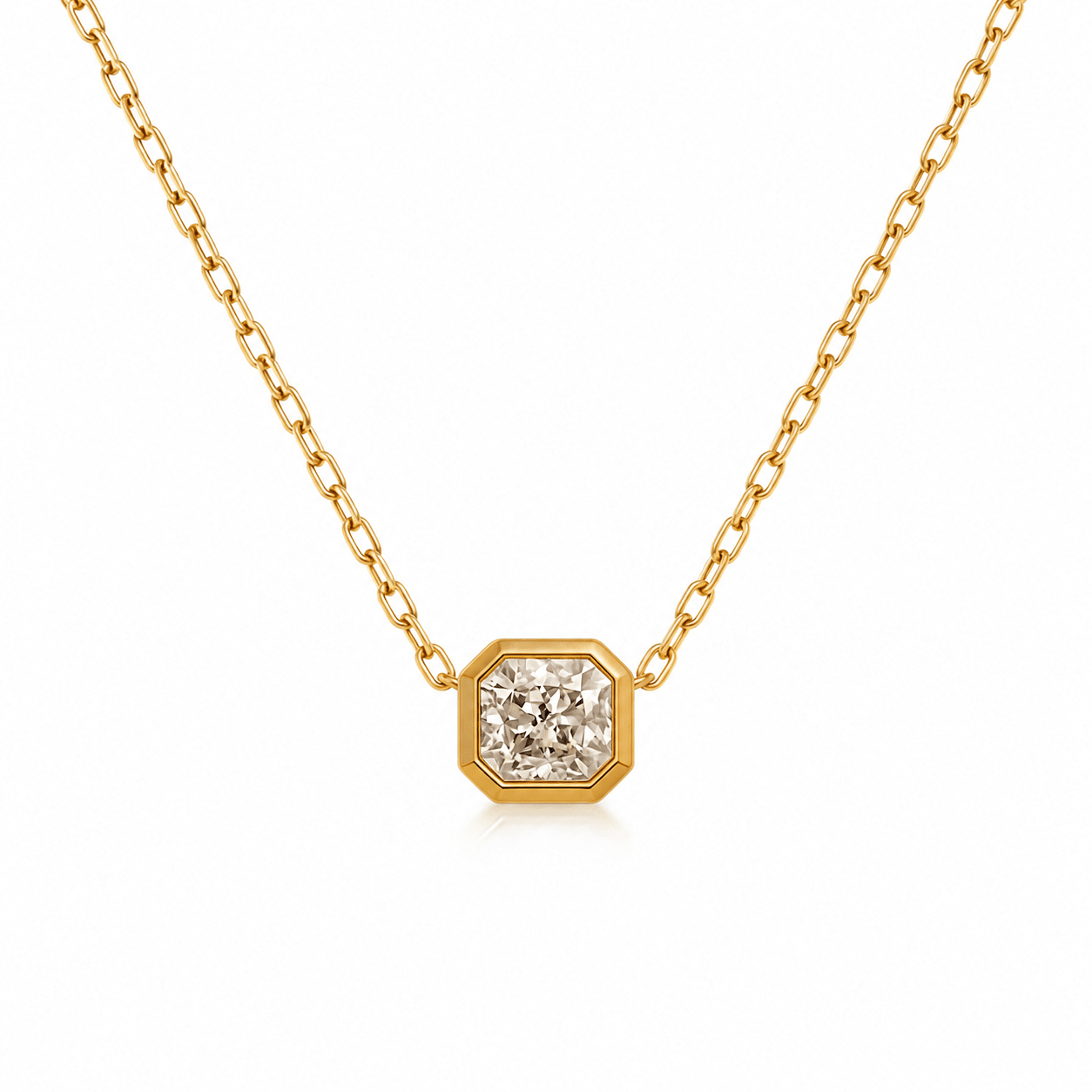 Bezel Diamond Pendant Preorder - NOA Jewels - 