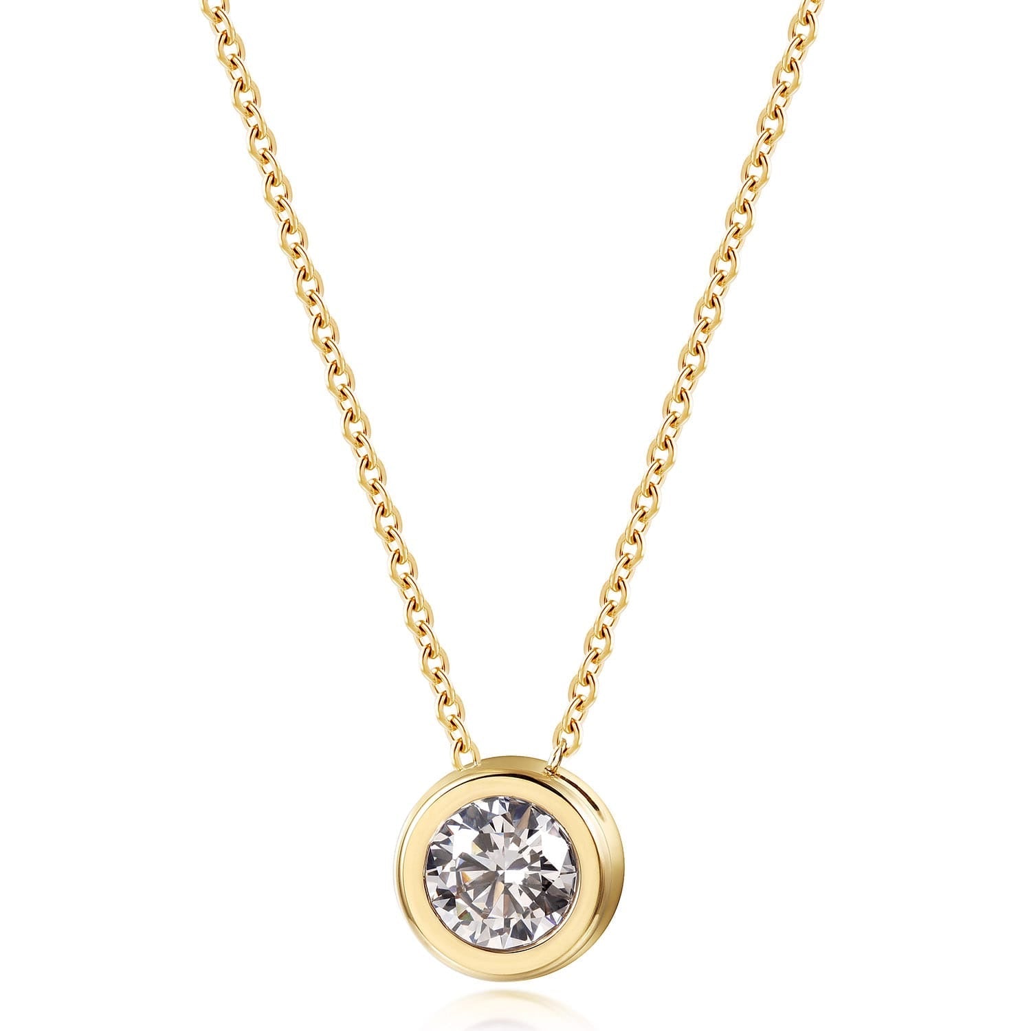 Bezel Diamond Solitaire - NOA Jewels - 