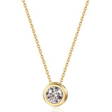 Bezel Diamond Solitaire - NOA Jewels - 