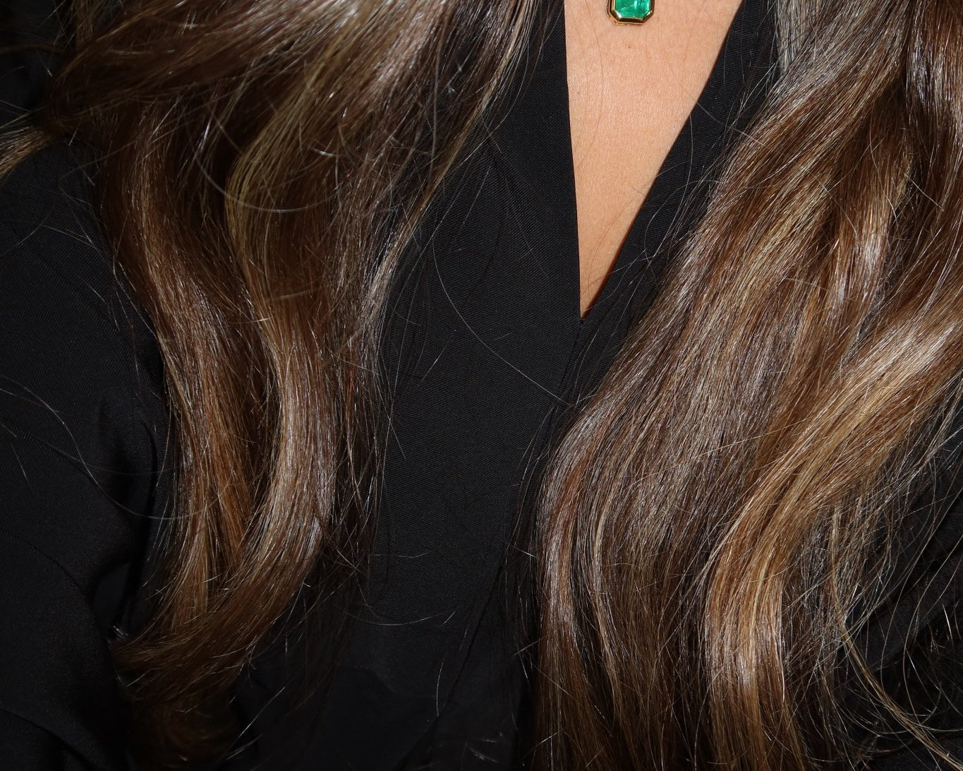 Bezel Emerald Pendant - NOA Jewels - 