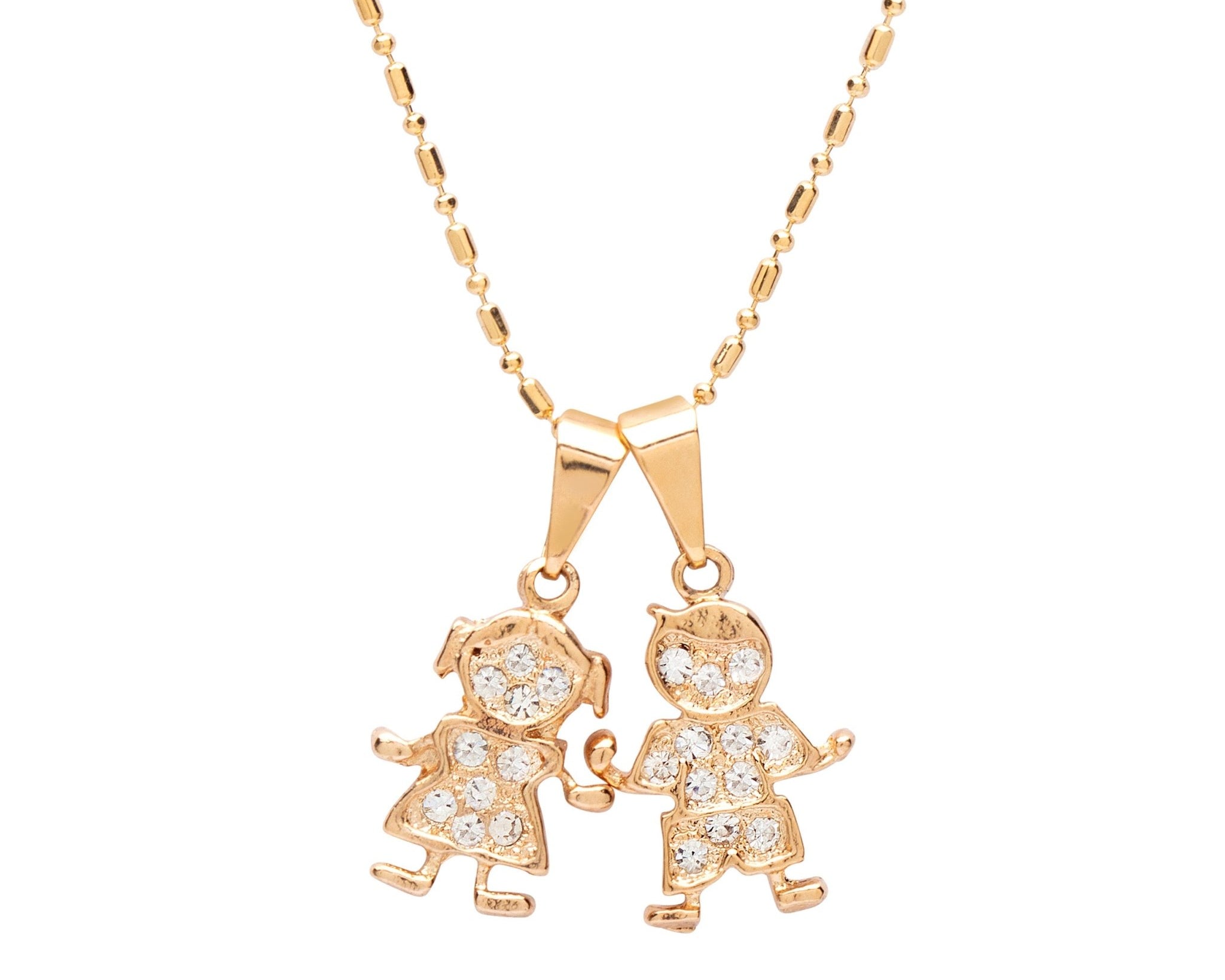 Children Charm Pendant Necklace - NOA Jewels - 