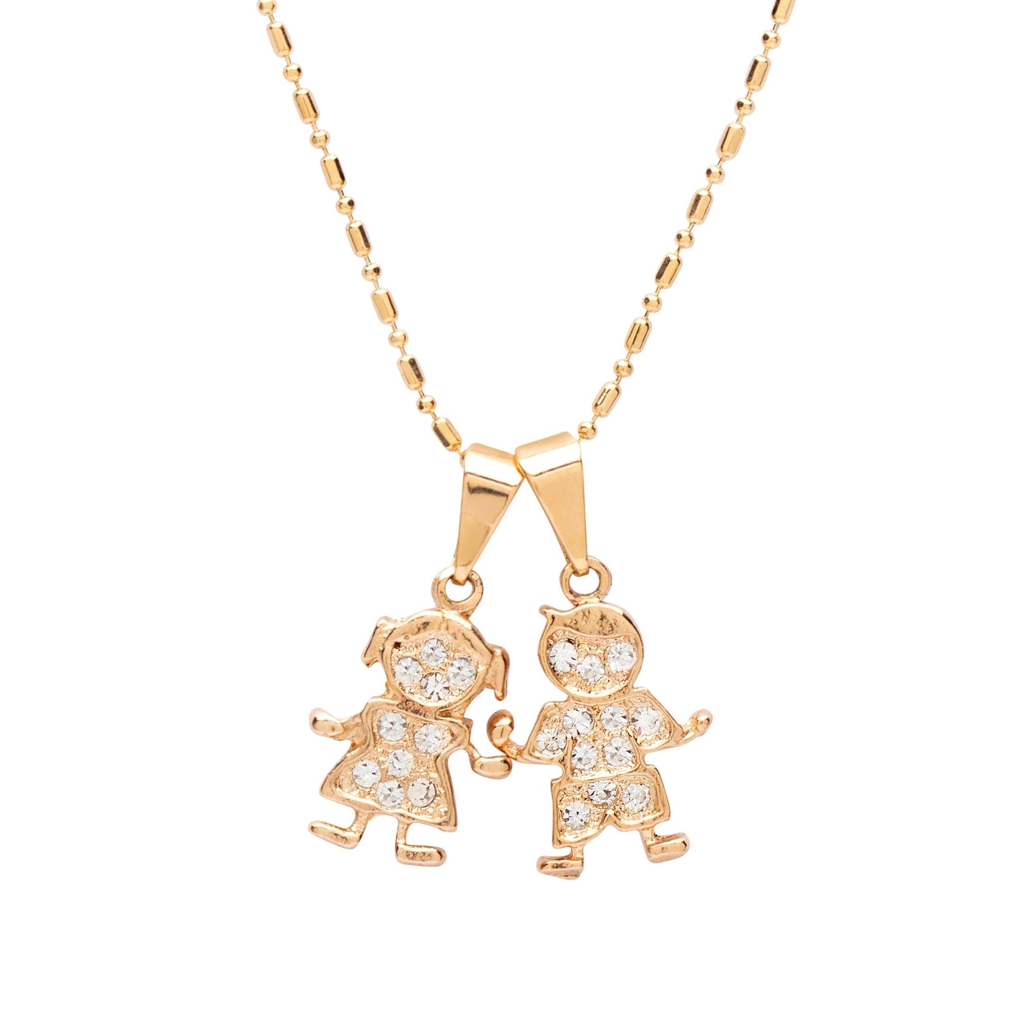 Children Charm Pendant Necklace - NOA Jewels - 