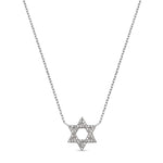 Dainty Star of David Necklace Solid Gold/Diamonds - NOA Jewels -