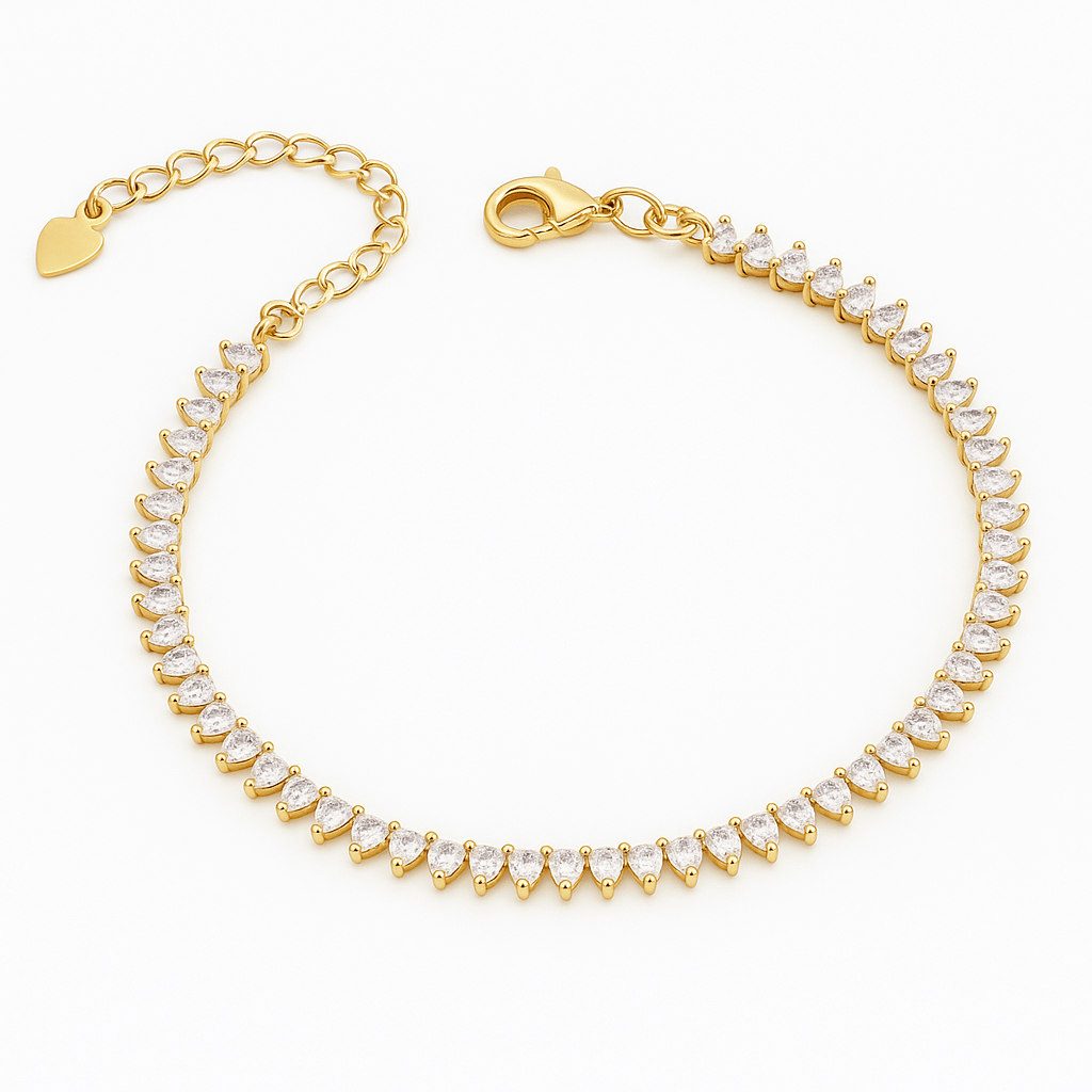 Dainty Tear Drop Tennis Bracelet - NOA Jewels - 