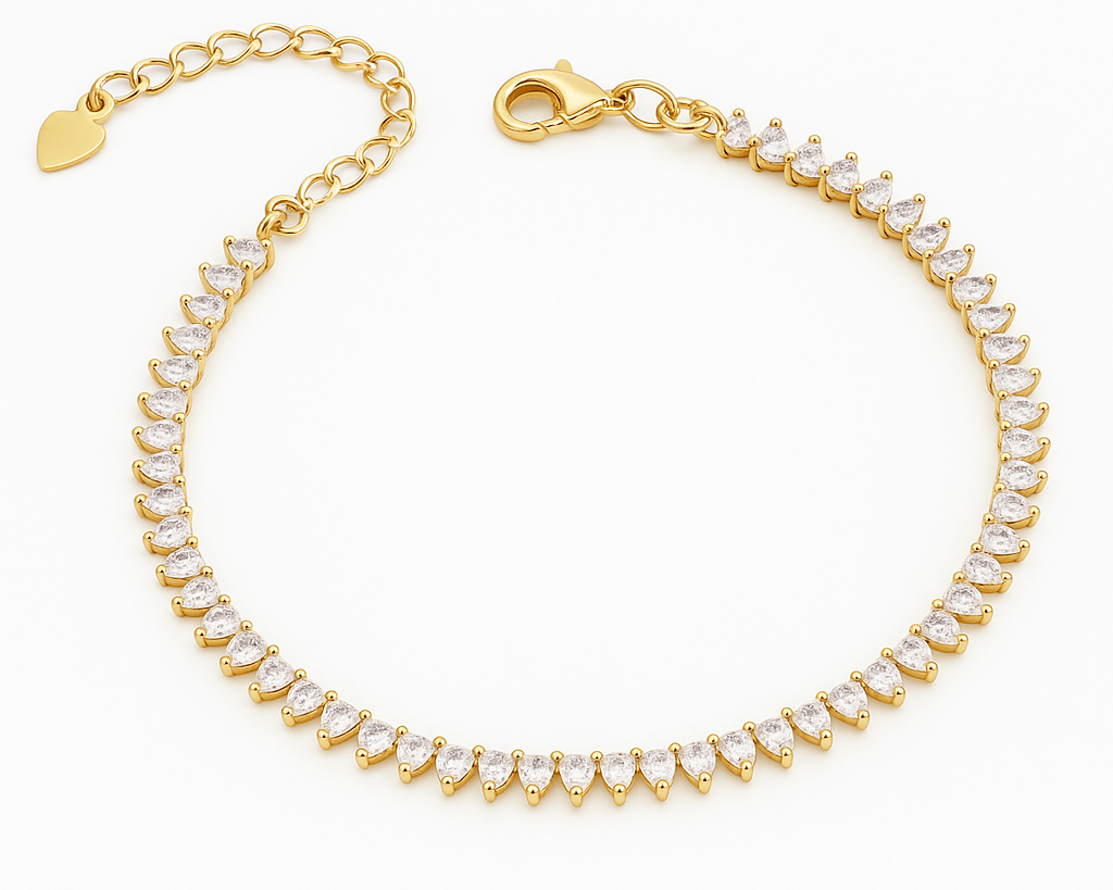 Dainty Tear Drop Tennis Bracelet - NOA Jewels - 