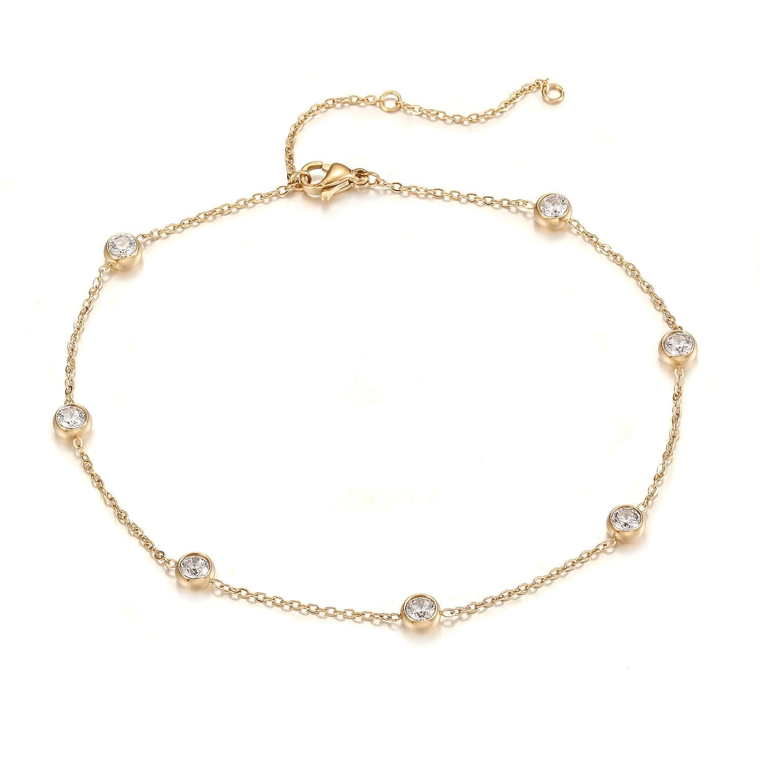 Diamond By Yard Anklet - NOA Jewels - 
