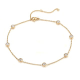 Diamond By Yard Anklet - NOA Jewels - 