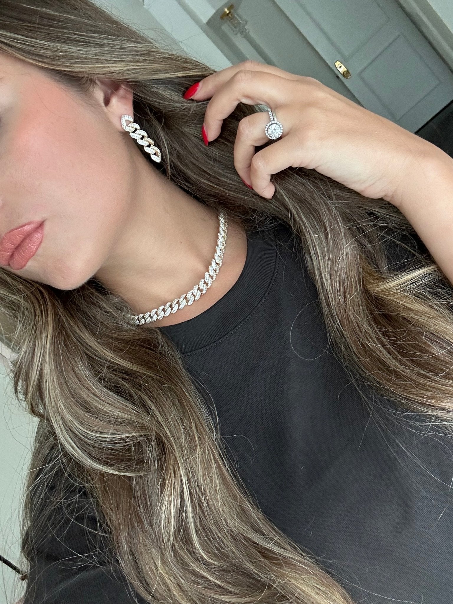 Diamond Cuban Link Earrings - NOA Jewels - DM