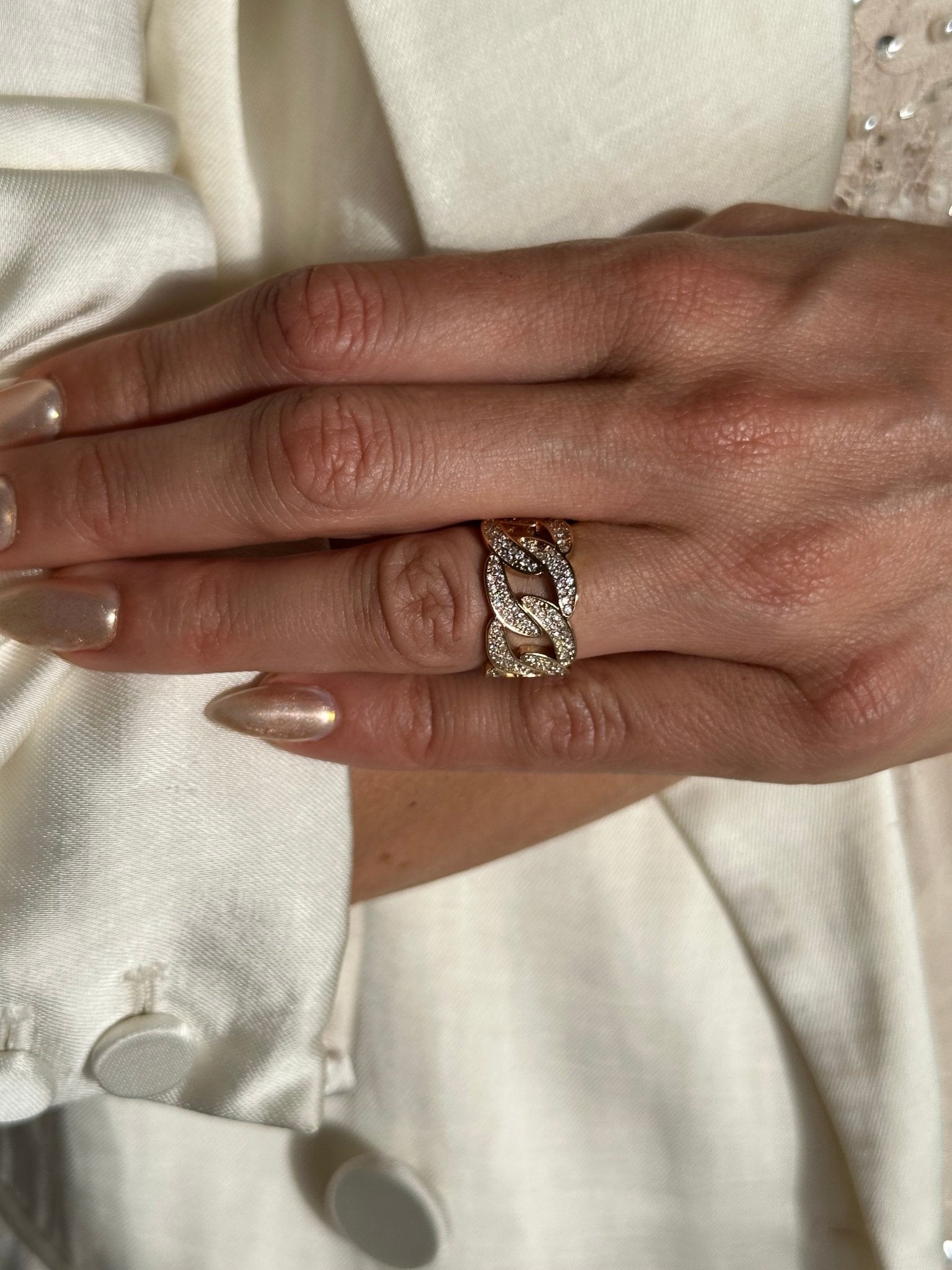 Diamond Cuban Link Ring - NOA Jewels - 