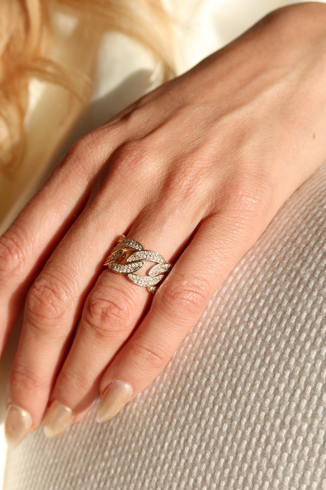 Diamond Cuban Link Ring - NOA Jewels - 