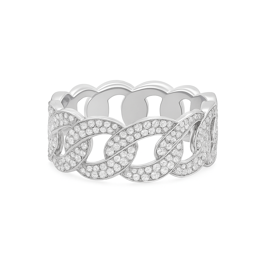Diamond Cuban Link Ring - NOA Jewels - 