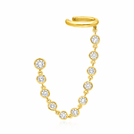 Diamond Disk Chain Ear Cuff - NOA Jewels - 