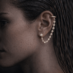 Diamond Disk Chain Ear Cuff - NOA Jewels - 