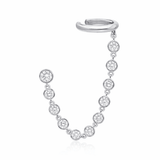 Diamond Disk Chain Ear Cuff - NOA Jewels - 