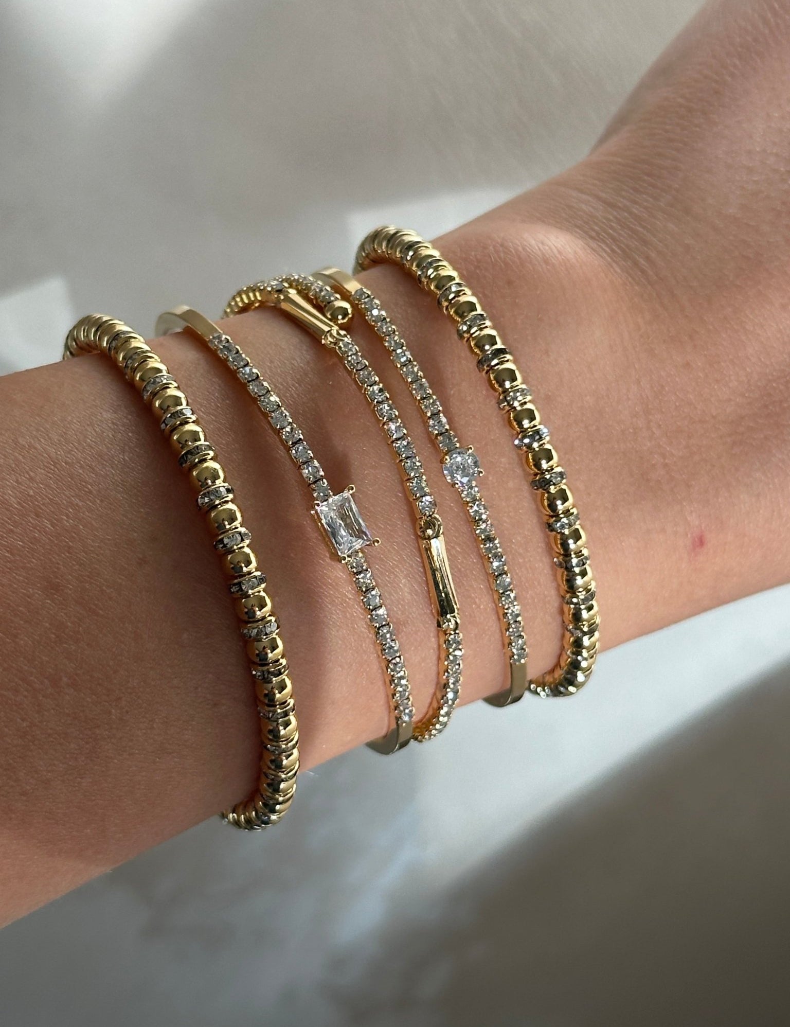 Diamond Gold Ball Embrace - NOA Jewels - 