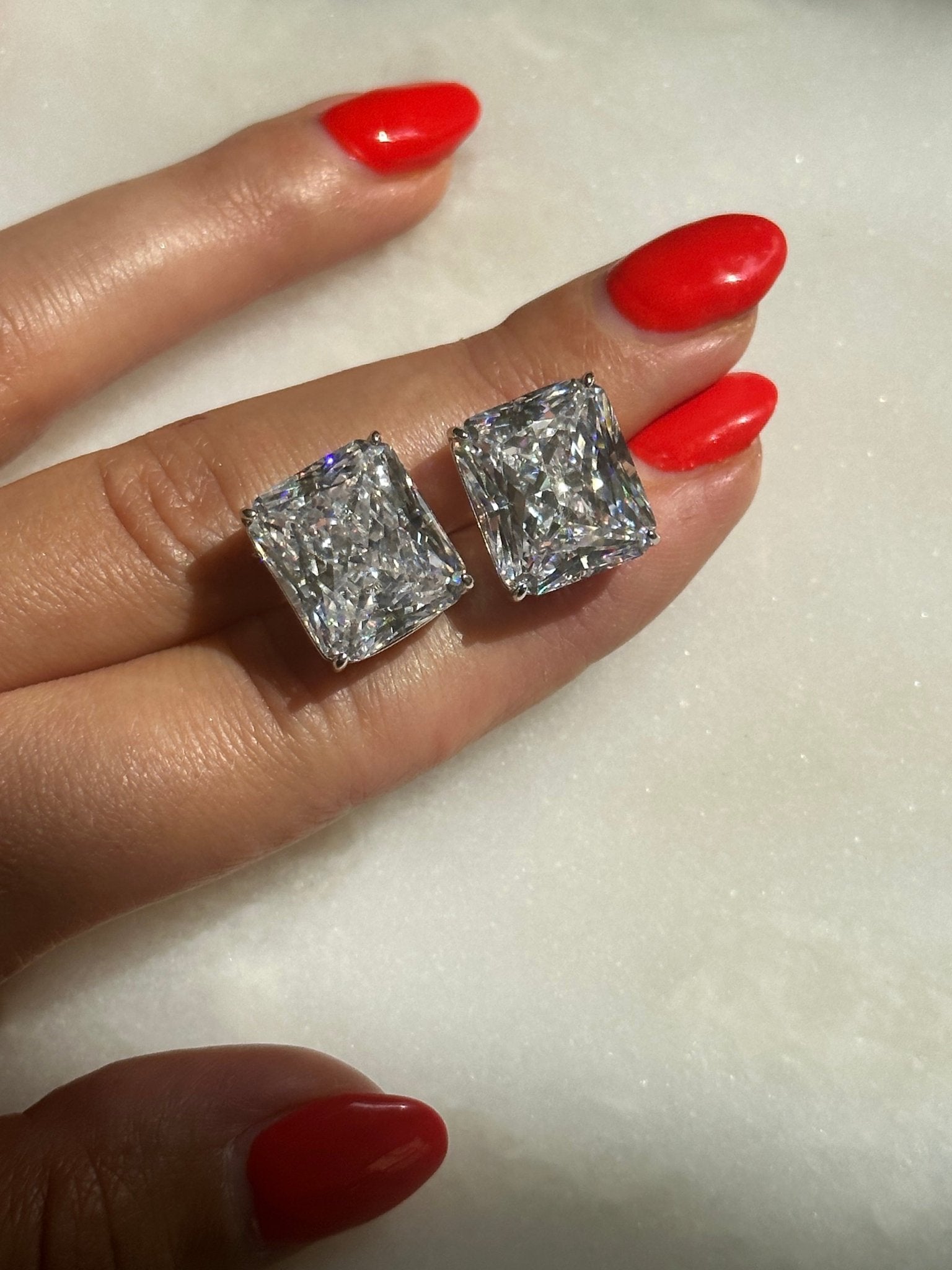 Diamond Oversized Goddess Studs - NOA Jewels -