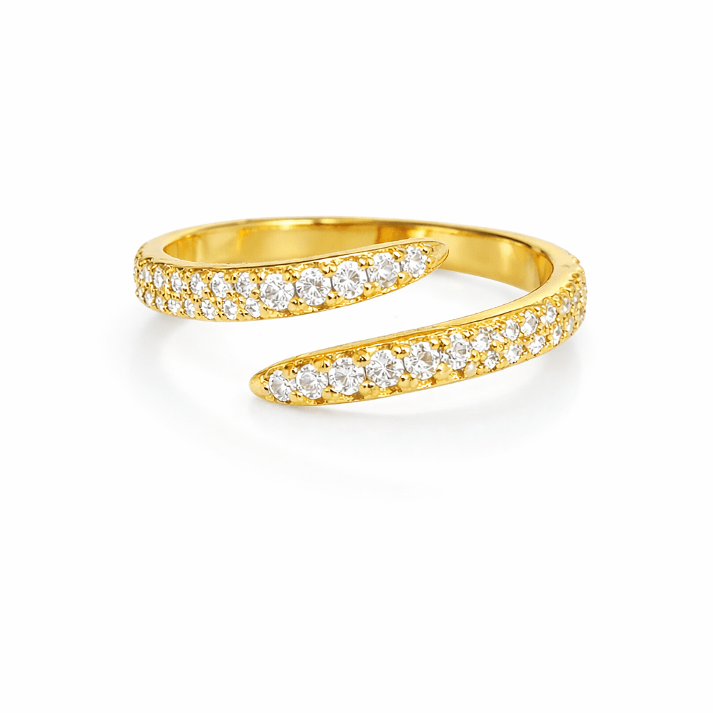Diamond Pave Open Wrap Ring - NOA Jewels - 
