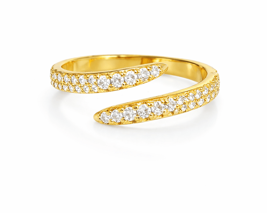 Diamond Pave Open Wrap Ring - NOA Jewels - 
