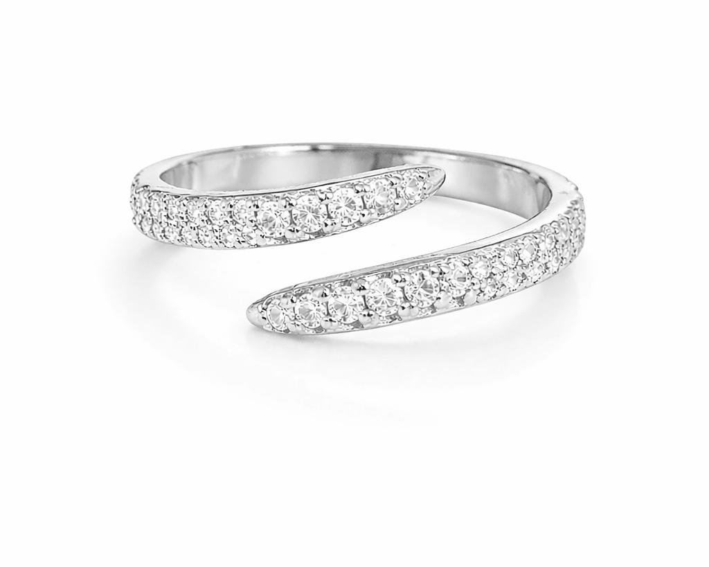 Diamond Pave Open Wrap Ring - NOA Jewels - 