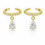 Diamond Pear Dangling Cuff - NOA Jewels - 