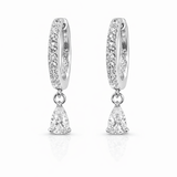 Diamond Pear Pave Huggies - NOA Jewels - 