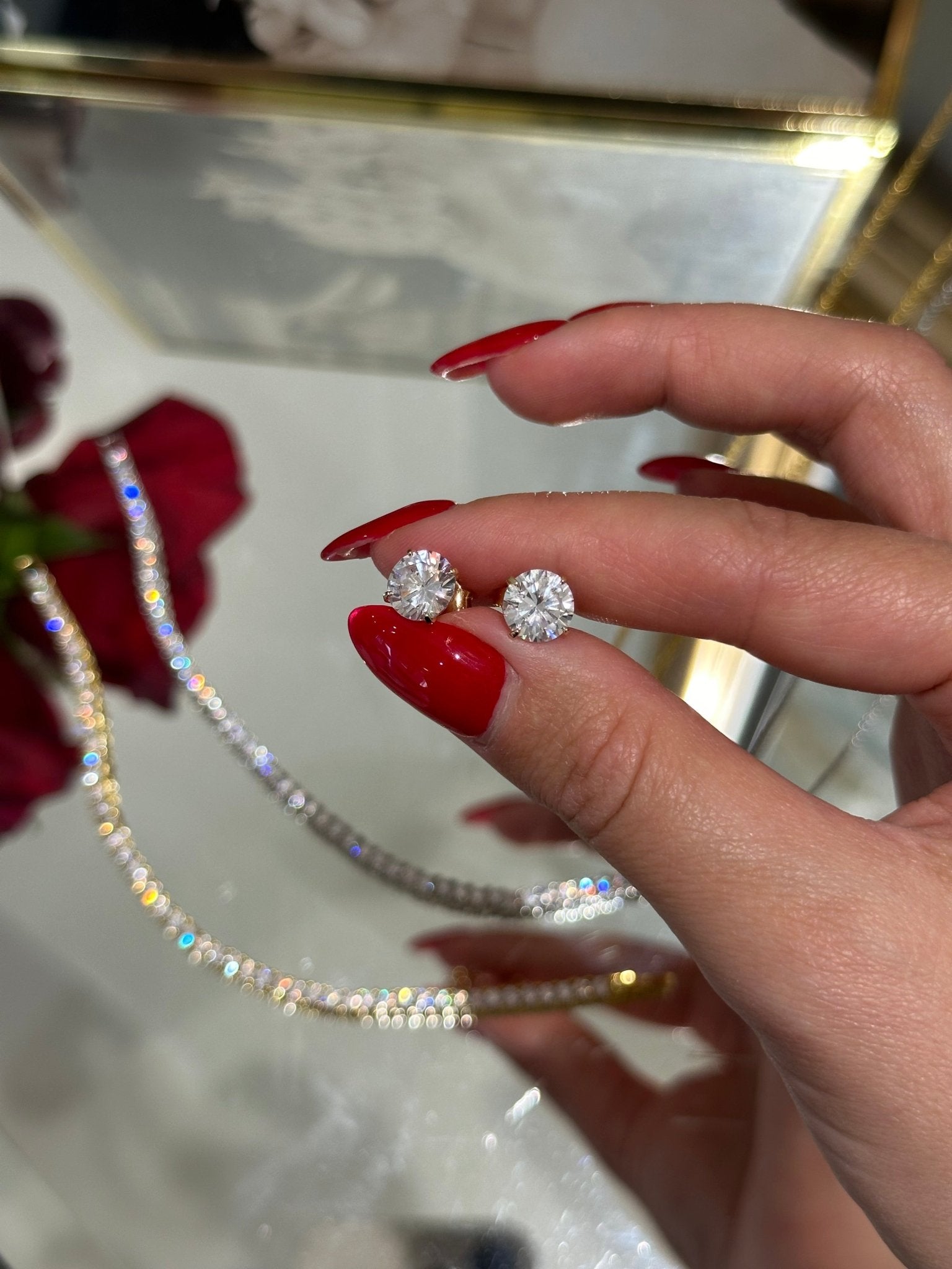 Diamond Studs - Martini Setting - NOA Jewels - 