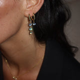 Diamond Triple Pear Drop Rope Huggies - NOA Jewels - 