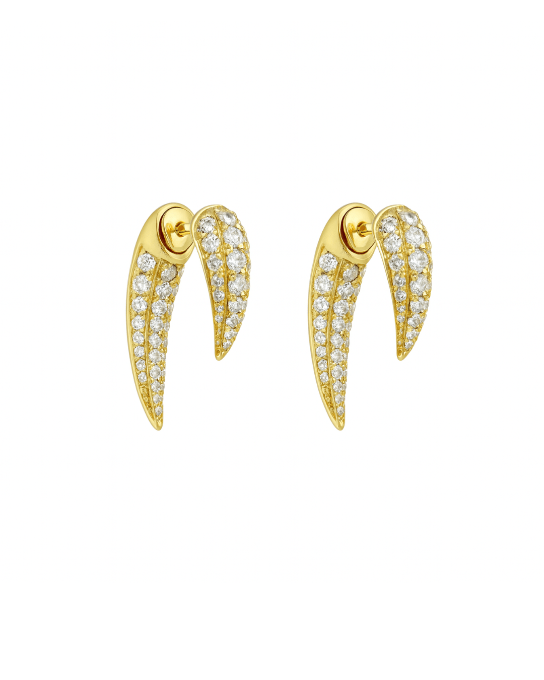 Diamond Tusk Earrings - NOA Jewels - 