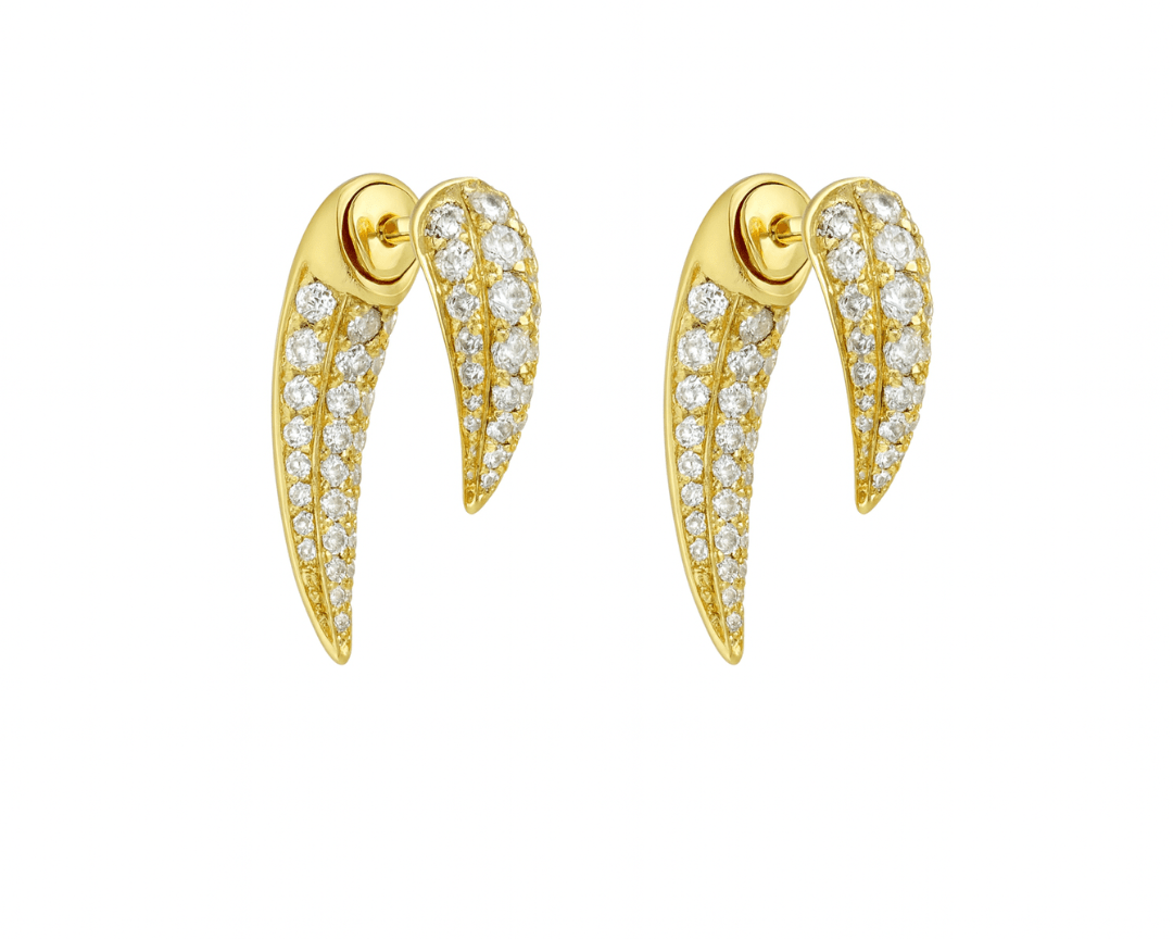 Diamond Tusk Earrings - NOA Jewels - 
