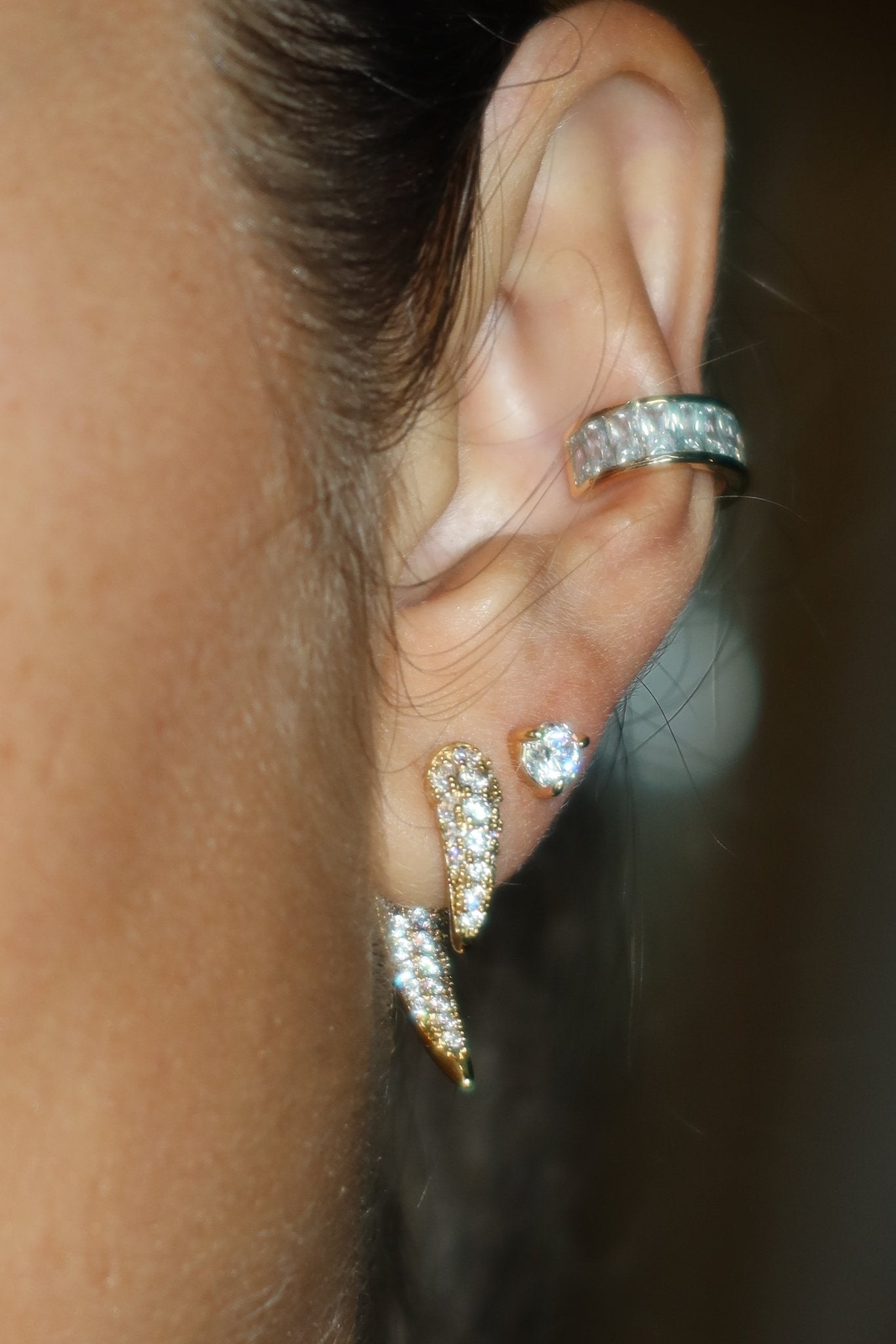 Diamond Tusk Earrings - NOA Jewels - 