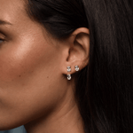 Emerald-Cut Floating Studs - NOA Jewels - Earrings
